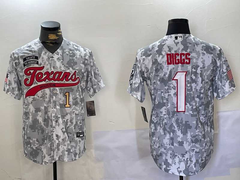Men's Houston Texans #1 Stefon Diggs Arctic Camo 2024 Salute to Service Stitched Baseball Jerseys,We sell and wholesale Men's Houston Texans #1 Stefon Diggs Arctic Camo 2024 Salute to Service Stitched Baseball Jerseys on line form chian!